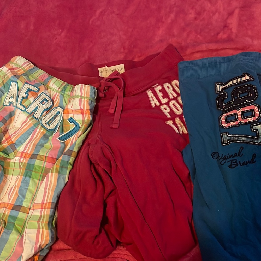 LOT of 4 Aeropostale pj bottoms